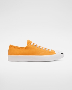 Converse Jack Purcell Twill Férfi Rövidszárú Fehér/Narancssárga | ZWAKLMN-HU